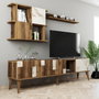 Hanah Home Mueble de TV Madrid - Blanco y nogal